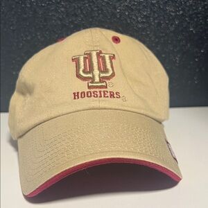 IU Hoosiers Tan and Red Cap